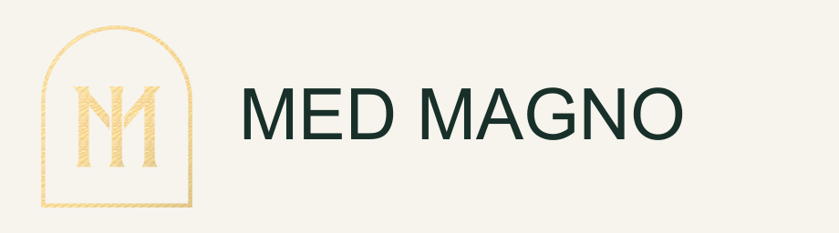 MED Magno — emblema dourado